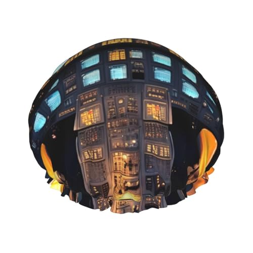 Flugzeug Cockpit Druck große Größe wasserdichte Duschhaube für Damen und Herren wiederverwendbar leichte weiche Mütze von YANYU