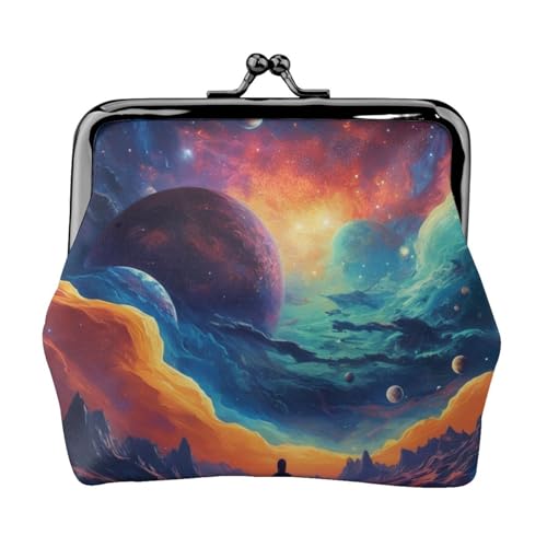 Galaxy Planet Print Einzigartige und stilvolle Geldbörse mit wasserdichtem Kussverschluss für Münzen von YANYU