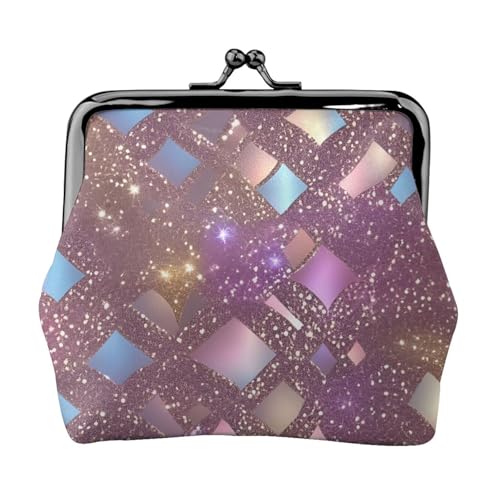 Glitzerndes hübsches Muster, stilvolle einzigartige Münzgeldbörse, niedliche Mini-Geldbörse mit Kussschloss, wasserdicht für Münzen von YANYU