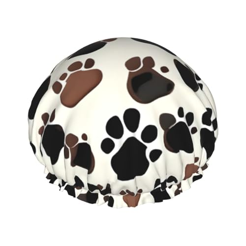 Hundepfotenabdrücke Große Größe Wasserdichte Duschkappe Für Frauen Und Männer Wiederverwendbare Leichte Weiche Hut von YANYU