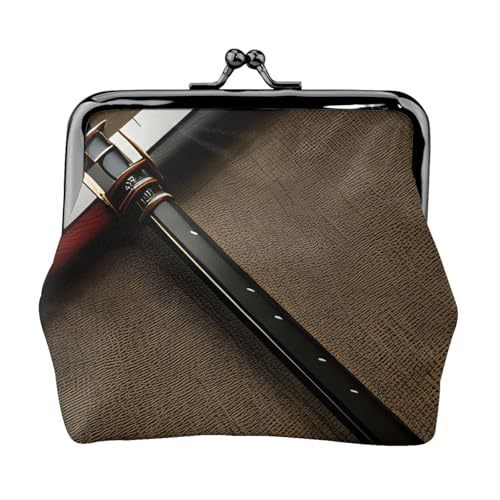 Japanische Geldbörse mit einzigartigem Samurai-Schwert-Druck, niedlicher Kussverschluss, wasserdichte Münzgeldbörse von YANYU