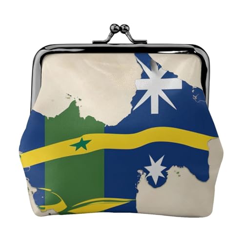 Salomonen-Flagge map02, stilvoll, einzigartige Münzbörse, niedliche Mini-Geldbörse mit Kussschloss, wasserdicht für Münzen von YANYU