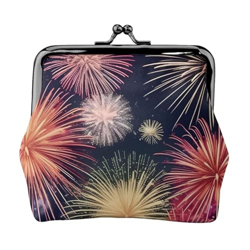 Schöne Geldbörse mit Feuerwerksdruck, elegant und einzigartig, schöne Geldbörse mit Kussverschluss, wasserdichte Münzgeldbörse von YANYU