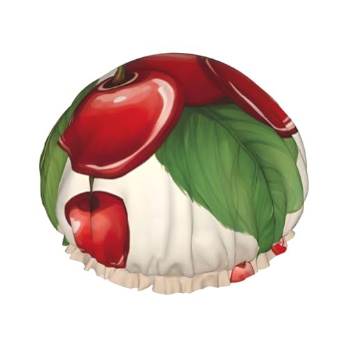 Schöne süße rote Kirsche 1 Druck große Größe wasserdichte Duschhaube für Damen und Herren wiederverwendbar leicht weich Hut Schöne süße rote Kirsche 1 Druck große Größe wasserdichte Duschhaube für Damen und Herren wiederverwendbar leicht weich Hut von YANYU