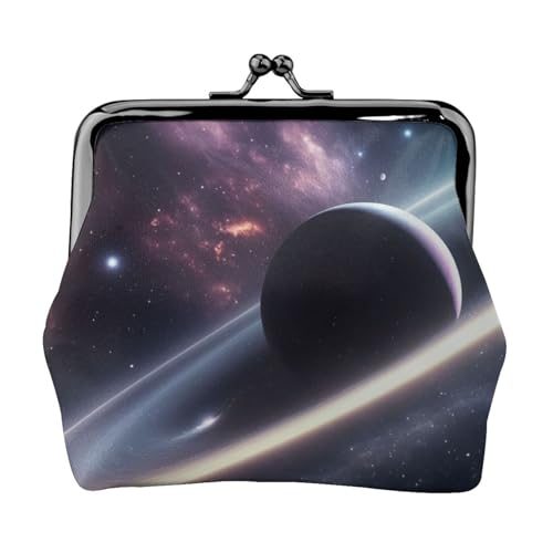 Space Planet Print, stilvolle und einzigartige Geldbörse mit wasserdichtem Kussverschluss für Münzen von YANYU