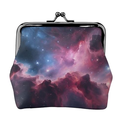 Starry Night Sky Deep Outer Space Print Stylish Unique Coin Purse Cute Mini Wallet with Kiss Lock Waterproof for Coins von YANYU