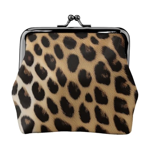 Stylische, einzigartige Münzgeldbörse mit Leopardenmuster, niedlich, Mini-Geldbörse mit Kussschloss, wasserdicht für Münzen von YANYU