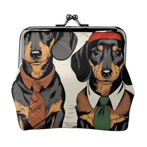 Trage Kleidung Corgi Dogs Print Stilvolle einzigartige Münzbörse niedliche Mini-Geldbörse mit Kussschloss, wasserdicht für Münzen von YANYU