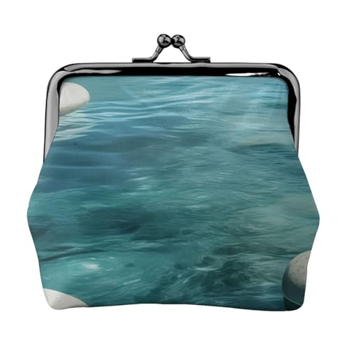 Tranquil Einzigartige Geldbörse mit Wasserdruck, schöne Geldbörse mit Kussverschluss, wasserdicht, für Münzen von YANYU