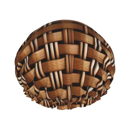 Weide gesponnene große wasserdichte Duschkappe des Rasterdrucks für Frauen und Männer wiederverwendbarer leichter weicher Hut von YANYU