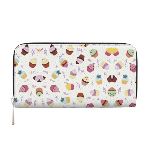 YANYU Delicious Cupcakes Print Leder Hand Geldbörse Clutch für Frauen Casual und Reisen Gebrauch alle Gelegenheiten Geldbörse, Schwarz, Einheitsgröße, Kunst YANYU Delicious Cupcakes Print Leder Hand Geldbörse Clutch für Frauen Casual und Reisen Gebrauch alle Gelegenheiten Geldbörse, Schwarz, Einheitsgröße, Kunst von YANYU
