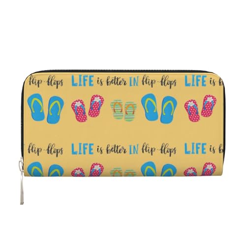 YANYU Flip-Flops Kalligraphie Strandschuhe Druck Leder Handbrieftasche Clutch für Frauen Freizeit und Reisen Verwendung alle Gelegenheiten Geldbörse, Schwarz, Einheitsgröße, Kunst YANYU Flip-Flops Kalligraphie Strandschuhe Druck Leder Handbrieftasche Clutch für Frauen Freizeit und Reisen Verwendung alle Gelegenheiten Geldbörse, Schwarz, Einheitsgröße, Kunst von YANYU