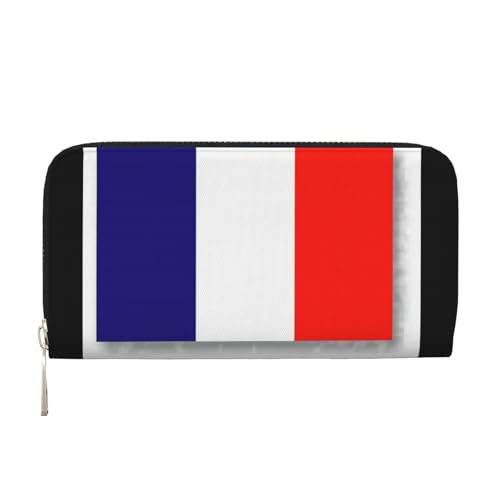 YANYU Geldbörse aus Leder mit französischer Flagge, Clutch, für Damen, Freizeit und Reisen, für alle Anlässe, Schwarz, Einheitsgröße, Kunst YANYU Geldbörse aus Leder mit französischer Flagge, Clutch, für Damen, Freizeit und Reisen, für alle Anlässe, Schwarz, Einheitsgröße, Kunst von YANYU