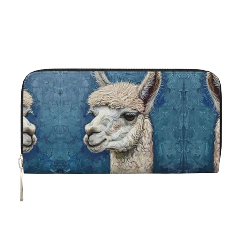 YANYU Geldbörse mit Alpaka-Llama-Druck, Leder, für Damen, Freizeit und Reisen, für alle Anlässe, Schwarz, Einheitsgröße, Kunst YANYU Geldbörse mit Alpaka-Llama-Druck, Leder, für Damen, Freizeit und Reisen, für alle Anlässe, Schwarz, Einheitsgröße, Kunst von YANYU