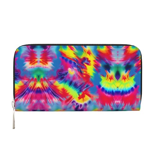 YANYU Geldbörse mit Batikmuster, Leder, Handbrieftasche, Clutch, für Damen, Freizeit und Reisen, alle Gelegenheiten, Schwarz, Einheitsgröße, Kunst YANYU Geldbörse mit Batikmuster, Leder, Handbrieftasche, Clutch, für Damen, Freizeit und Reisen, alle Gelegenheiten, Schwarz, Einheitsgröße, Kunst von YANYU