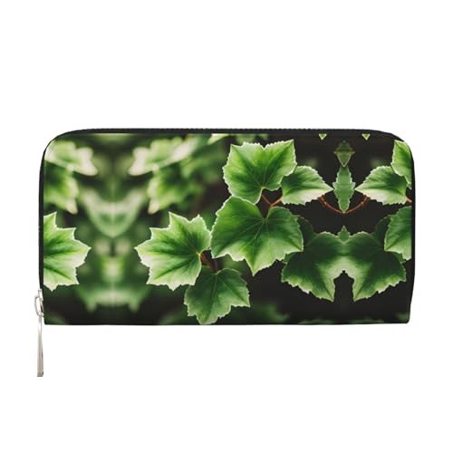 YANYU Geldbörse mit Efeublüten-Motiv, Leder, Handbrieftasche, Clutch, für Damen, Freizeit und Reisen, für alle Anlässe, Schwarz, Einheitsgröße, Kunst YANYU Geldbörse mit Efeublüten-Motiv, Leder, Handbrieftasche, Clutch, für Damen, Freizeit und Reisen, für alle Anlässe, Schwarz, Einheitsgröße, Kunst von YANYU