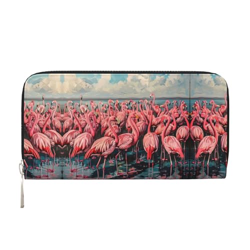 YANYU Geldbörse mit Flamingo-Druck, Leder, für Damen, Freizeit und Reisen, für alle Anlässe, Schwarz, Einheitsgröße, Kunst YANYU Geldbörse mit Flamingo-Druck, Leder, für Damen, Freizeit und Reisen, für alle Anlässe, Schwarz, Einheitsgröße, Kunst von YANYU