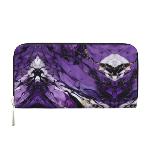 YANYU Geldbörse mit Marmor-Muster, Leder, Handbrieftasche, Clutch, für Freizeit, Reisen, alle Gelegenheiten, Violett, Schwarz, Einheitsgröße, Kunst YANYU Geldbörse mit Marmor-Muster, Leder, Handbrieftasche, Clutch, für Freizeit, Reisen, alle Gelegenheiten, Violett, Schwarz, Einheitsgröße, Kunst von YANYU