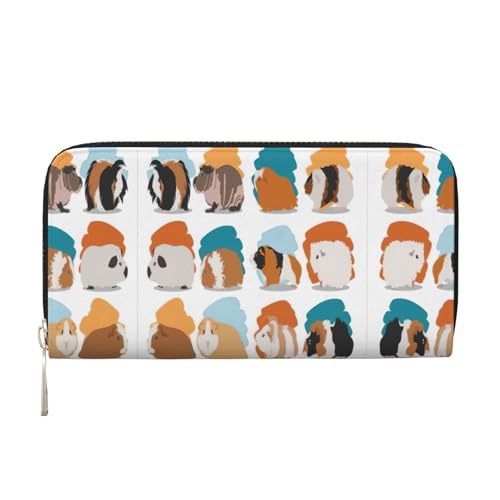 YANYU Geldbörse mit Meerschweinchen-Illustrationsdruck, Leder-Handbrieftasche, Clutch für Damen, Freizeit und Reisen, für alle Anlässe, Schwarz, Einheitsgröße, Kunst YANYU Geldbörse mit Meerschweinchen-Illustrationsdruck, Leder-Handbrieftasche, Clutch für Damen, Freizeit und Reisen, für alle Anlässe, Schwarz, Einheitsgröße, Kunst von YANYU