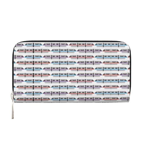 YANYU Geldbörse mit Monorail-Zug-Druck, Leder, Handbrieftasche für Damen, Freizeit und Reisen, für alle Anlässe, Schwarz, Einheitsgröße, Kunst YANYU Geldbörse mit Monorail-Zug-Druck, Leder, Handbrieftasche für Damen, Freizeit und Reisen, für alle Anlässe, Schwarz, Einheitsgröße, Kunst von YANYU