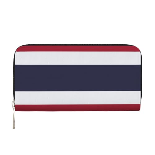 YANYU Geldbörse mit Thailand-Flagge, Leder, Handbrieftasche, Clutch, für Damen, Freizeit und Reisen, für alle Anlässe, Schwarz, Einheitsgröße, Kunst YANYU Geldbörse mit Thailand-Flagge, Leder, Handbrieftasche, Clutch, für Damen, Freizeit und Reisen, für alle Anlässe, Schwarz, Einheitsgröße, Kunst von YANYU