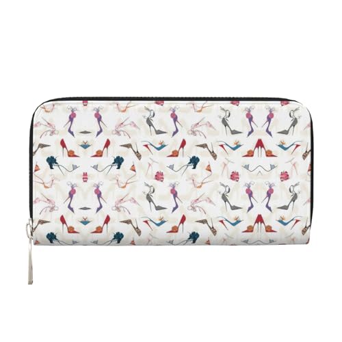 YANYU Geldbörse mit hohem Absatz, Lederhandtasche, Clutch für Damen, Freizeit und Reisen, alle Gelegenheiten, Schwarz, Einheitsgröße, Kunst YANYU Geldbörse mit hohem Absatz, Lederhandtasche, Clutch für Damen, Freizeit und Reisen, alle Gelegenheiten, Schwarz, Einheitsgröße, Kunst von YANYU