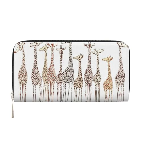YANYU Geldbörse mit niedlichem Cartoon-Giraffen-Druck, Leder, für Damen, Freizeit und Reisen, für alle Anlässe, Schwarz, Einheitsgröße, Kunst YANYU Geldbörse mit niedlichem Cartoon-Giraffen-Druck, Leder, für Damen, Freizeit und Reisen, für alle Anlässe, Schwarz, Einheitsgröße, Kunst von YANYU