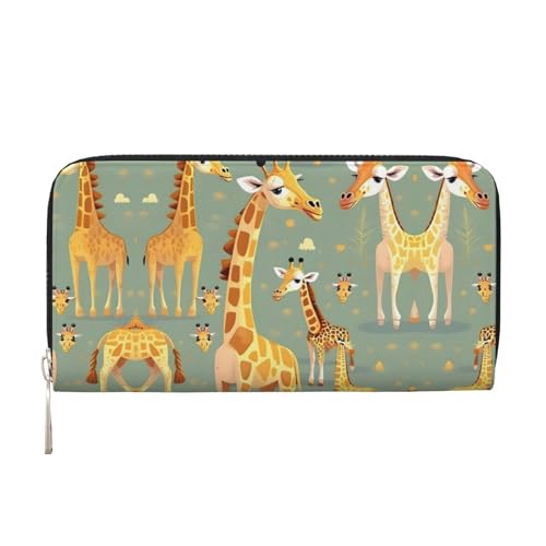 YANYU Geldbörse mit niedlichem Cartoon-Giraffen-Druck, Leder, für Damen, Freizeit und Reisen, für alle Anlässe, Schwarz, Einheitsgröße, Kunst YANYU Geldbörse mit niedlichem Cartoon-Giraffen-Druck, Leder, für Damen, Freizeit und Reisen, für alle Anlässe, Schwarz, Einheitsgröße, Kunst von YANYU