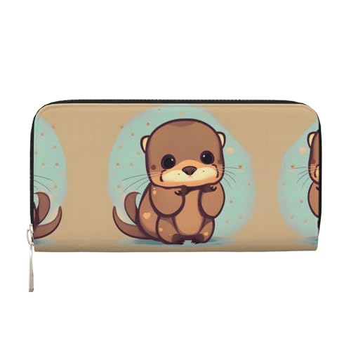 YANYU Geldbörse mit niedlichem Otter-Druck, Leder, für Damen, Freizeit und Reisen, für alle Anlässe, Schwarz, Einheitsgröße, Kunst YANYU Geldbörse mit niedlichem Otter-Druck, Leder, für Damen, Freizeit und Reisen, für alle Anlässe, Schwarz, Einheitsgröße, Kunst von YANYU