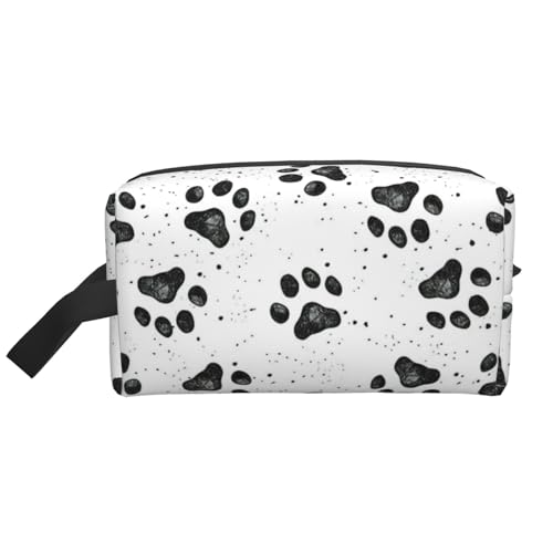 YANYU Reise-Kulturbeutel mit Hundepfotenmuster, mit Reißverschluss, Aufbewahrungstaschen mit Griffen, tragbarer Kosmetik-Organizer, Weiss/opulenter Garten, Einheitsgröße von YANYU