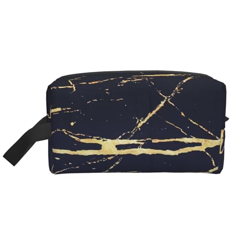 YANYU Reise-Kulturbeutel mit Marmordruck, mit Reißverschluss, mit Griffen, tragbarer Kosmetik-Organizer, Weiss/opulenter Garten, Einheitsgröße von YANYU