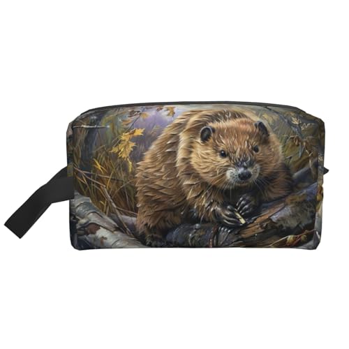 YANYU Reise-Kulturbeutel mit Reißverschluss, mit Griffen, tragbarer Kosmetik-Organizer, Weiss/opulenter Garten, Einheitsgröße von YANYU