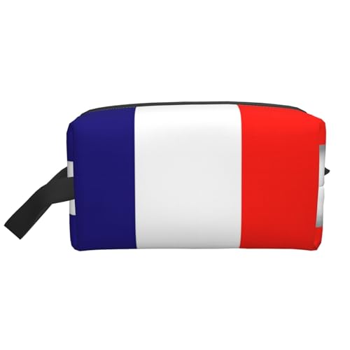 YANYU Reise-Kulturbeutel mit französischer Flagge, Reißverschluss, Aufbewahrungstaschen mit Griffen, tragbarer Kosmetik-Organizer, Weiss/opulenter Garten, Einheitsgröße von YANYU