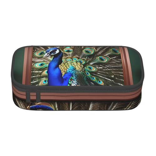 YANYU Schöne Pfau Bild Druck Leichtigkeit Federmäppchen 8,3 x 2 x 3,7 Zoll Stil für Stifte Bleistifte kleine Gegenstände, Schwarz, One Size, blacks, One size YANYU Schöne Pfau Bild Druck Leichtigkeit Federmäppchen 8,3 x 2 x 3,7 Zoll Stil für Stifte Bleistifte kleine Gegenstände, Schwarz, One Size, blacks, One size von YANYU