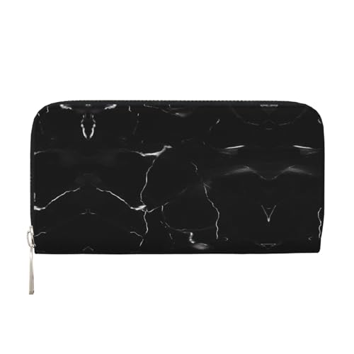 YANYU Schwarze Geldbörse aus Leder mit Marmor-Aufdruck, Clutch, für Damen, Freizeit und Reisen, für alle Gelegenheiten, Schwarz, Einheitsgröße, Kunst YANYU Schwarze Geldbörse aus Leder mit Marmor-Aufdruck, Clutch, für Damen, Freizeit und Reisen, für alle Gelegenheiten, Schwarz, Einheitsgröße, Kunst von YANYU