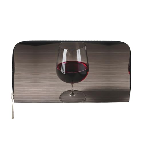 YANYU Weinflaschen-Geldbörse mit Glasdruck, Leder, Handbrieftasche, Clutch, für Damen, Freizeit und Reisen, für alle Anlässe, Schwarz, Einheitsgröße, Kunst YANYU Weinflaschen-Geldbörse mit Glasdruck, Leder, Handbrieftasche, Clutch, für Damen, Freizeit und Reisen, für alle Anlässe, Schwarz, Einheitsgröße, Kunst von YANYU