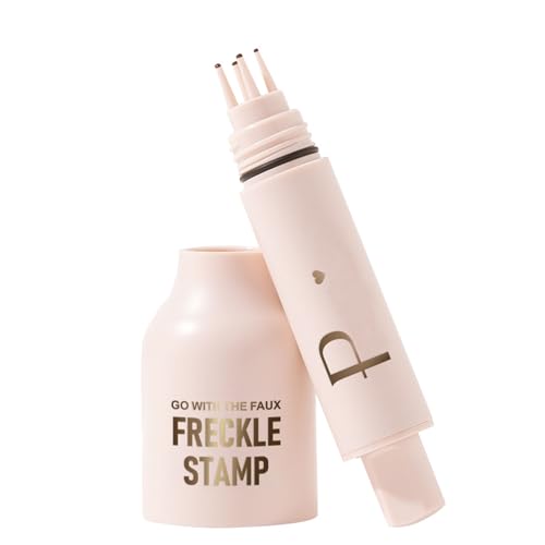 Fünf-Punkt-Sommersprossen-Stempel & Flüssiger Mikro-Puder-Sommersprossen-Stift,Natürlicher Hellbraun Freckle Pen, Langlebiges Wasserdichtes Natürlich aussehend Sommersprossen-Make-up Realistic Spot von YANZEFEI