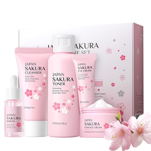 Sakura Hautpflege-Set, Geschenke für Teenager-Mädchen, Hautpflege für Teenager-Mädchen, Hautpflege-Set, Kirschblüten-Hautpflege-Set, Geschenk-Set für Teenager-Mädchen, Frauen, Mutter, Tochter, von YANZEFEI