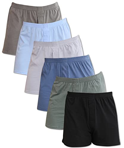 YANZHAO Boxershorts Herren 6er Pack Männer Unterhosen Unterwäsche Boxer Shorts Baumwolle(6 PACK-T1/L) von 通用