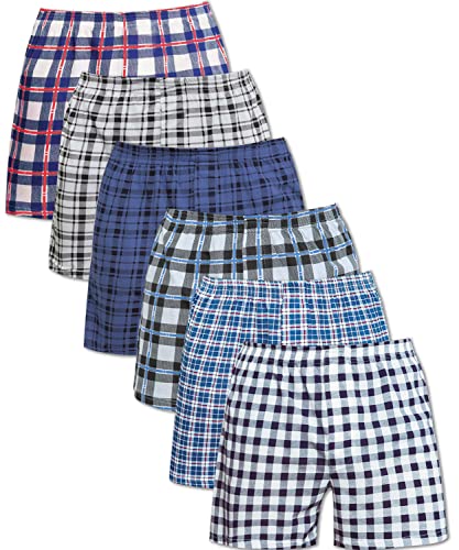 YANZHAO Boxershorts Herren 6er Pack Männer Unterhosen Unterwäsche Boxer Shorts Baumwolle(6 PACK-T2/XXL) von YANZHAO