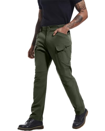 YAOBAOLE Cargohose Herren Campinghose Herren Rangerhose Herren Lang Armee Kampf Trekking Hose Herren Armeegrün L von YAOBAOLE