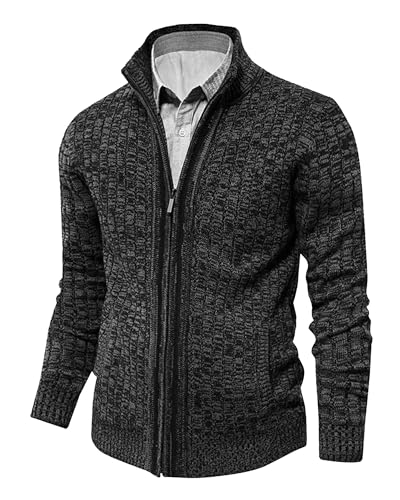 YAOBAOLE Strickjacken Herren Langarm Sweatjacke Herren Langarm Cardigan Herren Warm in Winter Dunkelgrau L YAOBAOLE Strickjacken Herren Langarm Sweatjacke Herren Langarm Cardigan Herren Warm in Winter Dunkelgrau L von YAOBAOLE