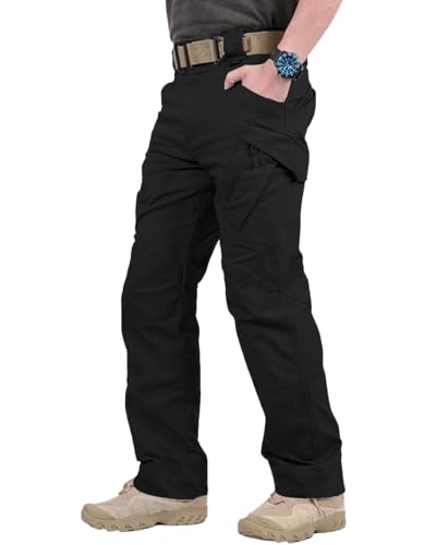 YAOBAOLE Wandernhose Herren Outdoor Hose Männer Rangerhose Herren Slim Fit Arbeitshose Herren Schwarz S YAOBAOLE Wandernhose Herren Outdoor Hose Männer Rangerhose Herren Slim Fit Arbeitshose Herren Schwarz S von YAOBAOLE