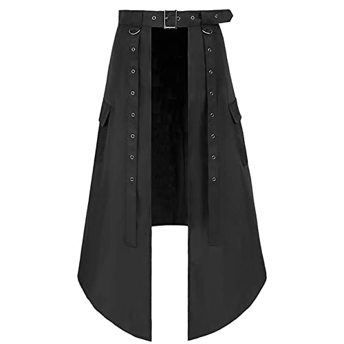 Herren Dark Rock Punk Steam Halbrock Gothic Asymmetrisch Halbrock Herren von YAODAMAI