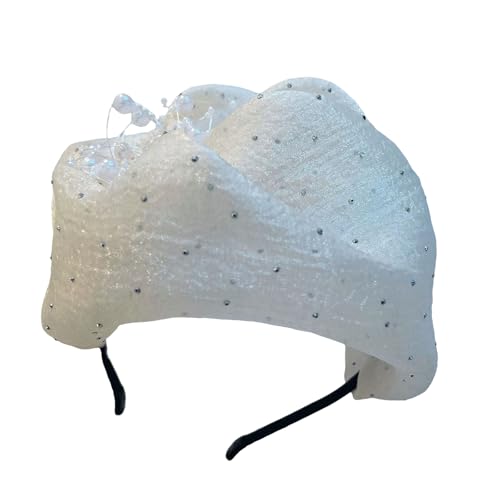 Atmungsaktives Musselin-Haarband mit Strasssteinen, modisch, vielseitig, für modische Abendkleidung von YAOGUI