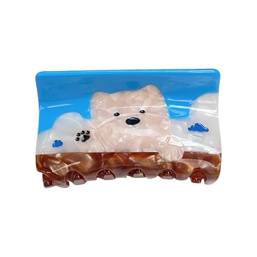 Cartoon-Welpen-Haarspange für den täglichen Gebrauch und besondere Anlässe, leichte Haarklammer, Zubehör für Frauen und Mädchen, Acetat-Haar-Accessoire von YAOGUI