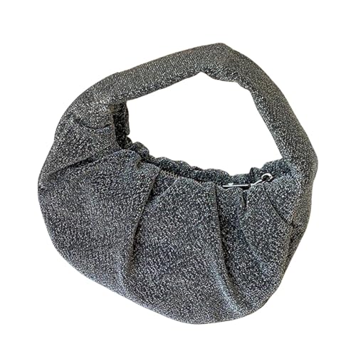 Damen Tasche Koreanischer Stil mit Griff oben Mond Ästhetisch Täglich Handtasche Modisch Geraffte Handtasche Damen Dating Tasche Grau One Size Damen Tasche Koreanischer Stil mit Griff oben Mond Ästhetisch Täglich Handtasche Modisch Geraffte Handtasche Damen Dating Tasche Grau One Size von YAOGUI