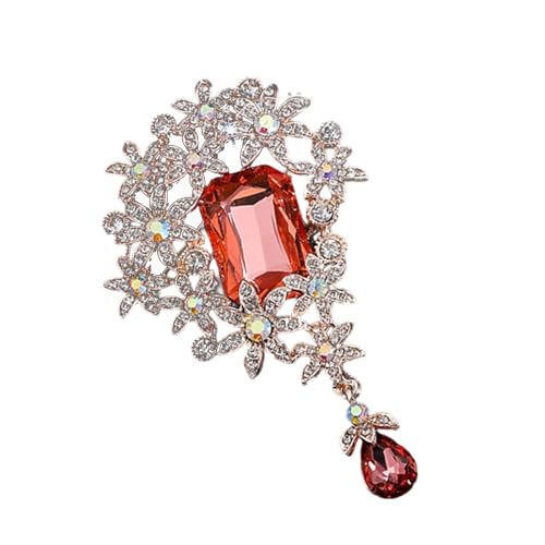 Elegante Kristalle Blumenbrosche Für Abend Kleidung Büro Kleidung Retro Mode Schmuck Robuste Leichtmetallgeschenke Box Bereit Elegante Strassbrosche Brosche von YAOGUI