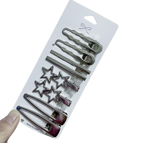 Glitzernde silberfarbene Haarspange für Mädchen und Frauen, süßer Griff, vielseitiger Haarschmuck, süßer, cooler Haarclip von YAOGUI