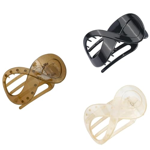 Große Haarspangen für Frauen mit kreativen Designs, eleganter Haarschmuck zum Sichern der Haare, stilvolle Haarteile, 3 Stück Große Haarspangen für Frauen mit kreativen Designs, eleganter Haarschmuck zum Sichern der Haare, stilvolle Haarteile, 3 Stück von YAOGUI